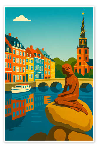 Poster Copenhagen Mermaid