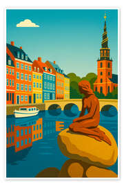 Poster Copenhagen Mermaid - Taudalpoi