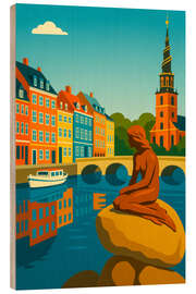 Holzbild Meerjungfrau von Kopenhagen