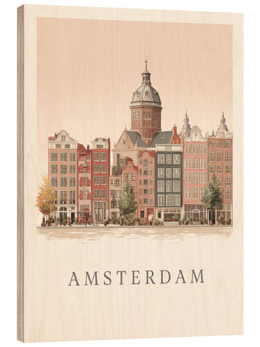 Obraz na drewnie Amsterdam