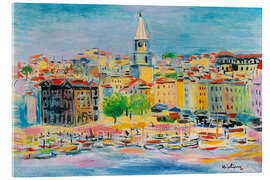 Stampa su vetro acrilico The Port of Marseille, 1938 - Moise Kisling