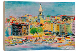 Holzbild Der Hafen von Marseille, 1938 - Moise Kisling