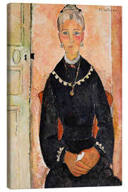 Canvas print The Old Lady with the Necklace (Deudoxie Hebut) - Jeanne Hebuterne