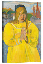 Lienzo Praying Breton woman - Paul Gauguin