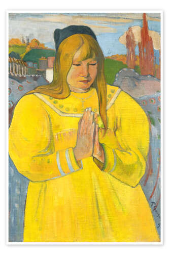 Póster Praying Breton woman