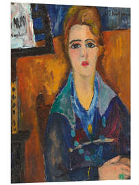 Hartschaumbild Die Frau mit der Halskette