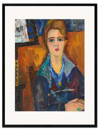 Gerahmter Kunstdruck Die Frau mit der Halskette