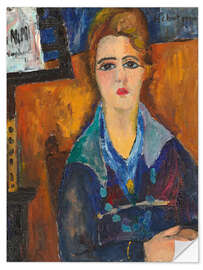 Wandsticker Die Frau mit der Halskette