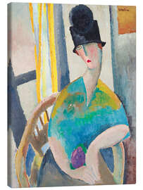 Canvas print Woman with cloche hat - Jeanne Hebuterne