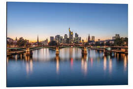 Cuadro de aluminio Ignatz Bubis Bridge and Frankfurt Skyline - Jan Christopher Becke