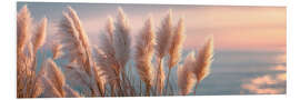 Hartschaumbild Pampasgras im Abendglanz