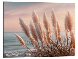 Magnettafel Pampasgras am Meer