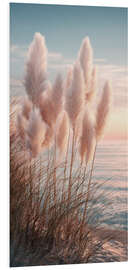 Hartschaumbild Pampasgras im Sonnnenuntergang