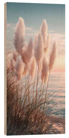 Cuadro de madera Pampas Grass at Sunset - Melanie Viola