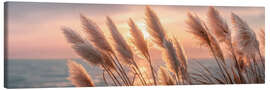 Lærredsbillede Pampas poetry in the evening light - Melanie Viola