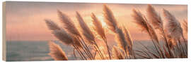 Wood print Pampas poetry in the evening light