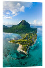 Acrylglasbild Le Morne Brabant mit Lagune, Mauritius - Jan Christopher Becke