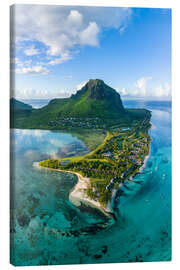 Canvas print Le Morne Brabant with lagoon, Mauritius - Jan Christopher Becke