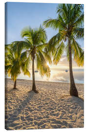 Canvas print Sunset Under Palm Trees, Mauritius - Jan Christopher Becke