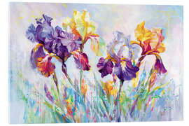 Obraz na szkle akrylowym Irises in Bloom - Leon Devenice