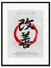 Gerahmter Kunstdruck Kaizen - der positive Wandel