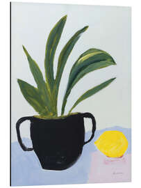 Alubild Pflanze mit Zitrone - Pamela Munger