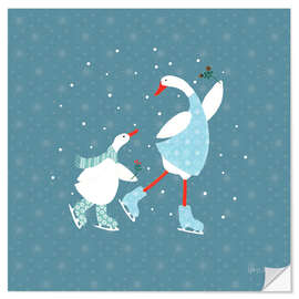 Wandsticker Enten im Schnee I