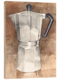 Holzbild Kaffeekanne