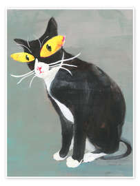 Wandbild Staring Cat - Danhui Nai