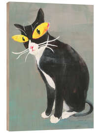 Holzbild Staring Cat - Danhui Nai