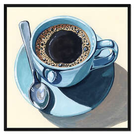 Gerahmter Kunstdruck Schwarzer Kaffee - Kate Jarvick Birch