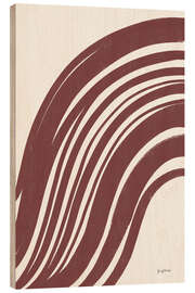 Holzbild Sepia Waves - Becky Thorns