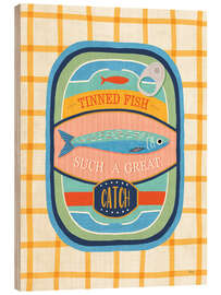 Holzbild Leckere Sardinen III