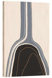 Holzbild Abstrakter Wasserfall I - Becky Thorns