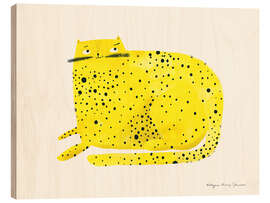 Holzbild Katze mit Schnurrhaaren