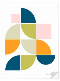 Wandsticker Mid Century Geo II