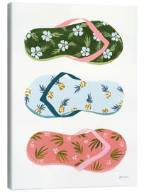 Leinwandbild My Tropical Flip Flops - Yvette St. Amant