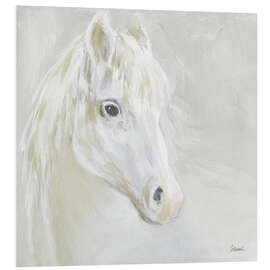 Hartschaumbild Sanftes weißes Pferd - Sue Schlabach