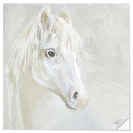 Wandsticker Sanftes weißes Pferd - Sue Schlabach