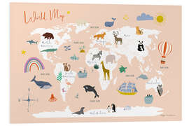 Hartschaumbild Karte der Tierwelt I - Kasia Kucwaj-Tybur