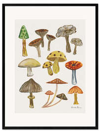 Gerahmter Kunstdruck Waldpilze