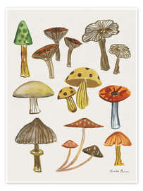 Veggbilde Forest Mushrooms - Farida Zaman