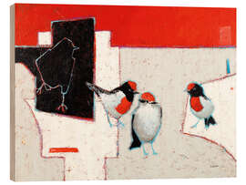 Holzbild Lets Just Fly Outta Here - Shirley Novak