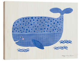 Holzbild Wal - Kasia Kucwaj-Tybur