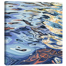 Leinwandbild Sonnenaufgang auf plätscherndem Wasser - Kate Jarvick Birch