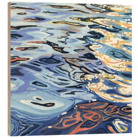 Holzbild Sonnenaufgang auf plätscherndem Wasser - Kate Jarvick Birch