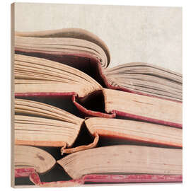 Holzbild Antike Bücher - Deborah Revell