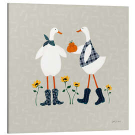 Tableau en aluminium Ducks in the Pumpkin Patch - Yvette St. Amant