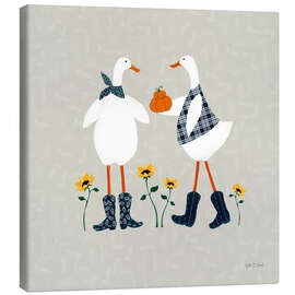 Leinwandbild Enten im Kürbisbeet - Yvette St. Amant