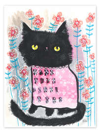Veggbilde Flower Kitty - Melissa Averinos